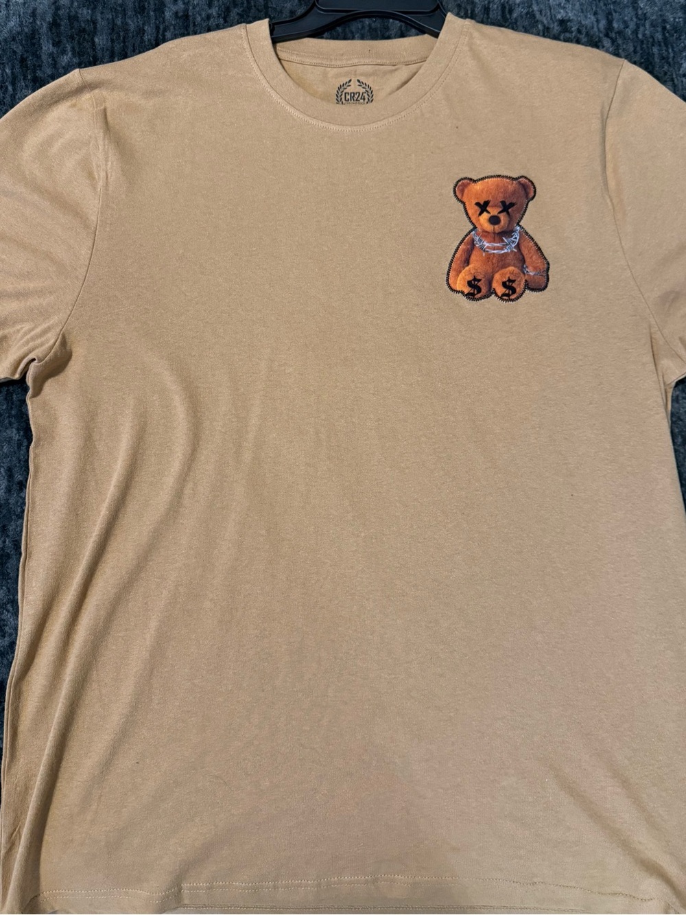 Tan Graphic Teddy Bear Tee